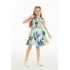 imageGirl Hawaiian Fit and Flare Dress in Flowering Koi BlueLost in Paradise Blue