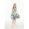 imageGirl Hawaiian Fit and Flare Dress in Flowering Koi BlueLost in Paradise Blue