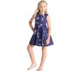 imageGirl Hawaiian Vintage Fit and Flare Dress in Classic Map White FlamingoClassic Map Navy Flamingo
