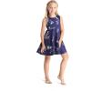imageGirl Hawaiian Vintage Fit and Flare Dress in Classic Map White FlamingoClassic Map Navy Flamingo