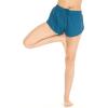 imageWomens Athletic Sportswear Tennis Shorts with Builtin Tights in Solid ColorsBlue Green