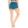 imageWomens Athletic Sportswear Tennis Shorts with Builtin Tights in Solid ColorsBlue Green