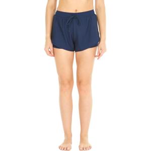 imageWomens Athletic Sportswear Tennis Shorts with Builtin Tights in Solid ColorsNavy