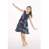 imageGirl Luau Wrap Ruffle Dress in Christmas Santa in Hawaii RedChristmas Santa in Hawaii Navy
