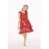 imageGirl Luau Wrap Ruffle Dress in Christmas Santa in Hawaii RedChristmas Santa in Hawaii Red