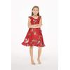 imageGirl Luau Wrap Ruffle Dress in Christmas Santa in Hawaii RedChristmas Santa in Hawaii Red