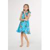 imageGirl Luau Wrap Ruffle Dress in Christmas Santa in Hawaii RedChristmas Santa in Hawaii Turquoise