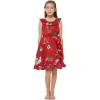 imageGirl Luau Wrap Ruffle Dress in Christmas Santa in Hawaii RedChristmas Santa in Hawaii Red