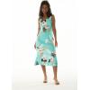 imageHawaii Hangover Womens Hawaiian Mermaid Ruffle Dress Pineapple Garden NavyPineapple Garden Turquoise
