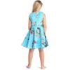 imageGirl Hawaiian Vintage Fit and Flare Dress in Christmas Santa in HawaiiChristmas Santa in Hawaii in Turquoise