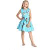 imageGirl Hawaiian Vintage Fit and Flare Dress in Christmas Santa in HawaiiChristmas Santa in Hawaii in Turquoise