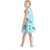 imageGirl Hawaiian Vintage Fit and Flare Dress in Christmas Santa in HawaiiChristmas Santa in Hawaii in Turquoise