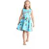 imageGirl Hawaiian Vintage Fit and Flare Dress in Christmas Santa in HawaiiChristmas Santa in Hawaii in Turquoise