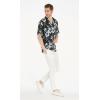 imageMatchable Couple Hawaiian Luau Shirt Smock Top Ruffle Wrap Skirt in Midnight BloomMen Midnight Bloom