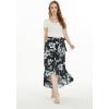 imageMatchable Couple Hawaiian Luau Shirt Smock Top Ruffle Wrap Skirt in Midnight BloomWomen Midnight Bloom Skirt