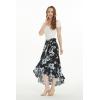 imageMatchable Couple Hawaiian Luau Shirt Smock Top Ruffle Wrap Skirt in Midnight BloomWomen Midnight Bloom Skirt