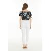 imageMatchable Couple Hawaiian Luau Shirt Smock Top Ruffle Wrap Skirt in Midnight BloomWomen Midnight Bloom Top