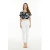 imageMatchable Couple Hawaiian Luau Shirt Smock Top Ruffle Wrap Skirt in Midnight BloomWomen Midnight Bloom Top
