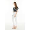 imageMatchable Couple Hawaiian Luau Shirt Smock Top Ruffle Wrap Skirt in Midnight BloomWomen Midnight Bloom Top