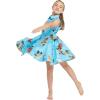 imageGirl Hawaiian Vintage Fit and Flare Dress in Christmas Santa in HawaiiShirt Dress in Christmas Turquoise