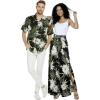 imageMatchable Couple Hawaiian Luau Shirt or Wide Legged Pants in Wispy Cereus BlackMen Wispy Cereus Black