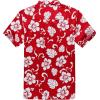 imageMens Hawaiian Shirt Aloha Shirt 2XL Red Hibiscus