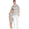 imageMatchable Hawaiian Luau Father Son Men Aloha Shirt or Boy Aloha Shirt in Flamingo in LoveMen Flamingo in Love