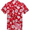 imageMens Hawaiian Shirt Aloha Shirt 2XL Red Hibiscus