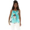 imageHawaii Hangover Womens Hawaiian Spaghetti Strap Top in FloralPineapple Garden Turquoise