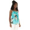 imageHawaii Hangover Womens Hawaiian Spaghetti Strap Top in FloralPineapple Garden Turquoise