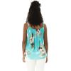 imageHawaii Hangover Womens Hawaiian Spaghetti Strap Top in FloralPineapple Garden Turquoise