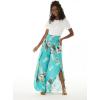 image:imageLady High Slit Wide Leg Pants in Pineapple GardenPineapple Garden Turquoise