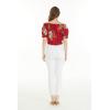 image:imageMatchable Couple Hawaiian Luau Shirt Smock Top Wide Legged Pants in Pineapple Garden BurgundyWomen Pineapple Garden Burgundy Top