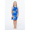 image:imageMatchable Hawaiian Luau Father Daughter Men Shirt Girl Round Neck Dress in Hibiscus BlueGirl Hibiscus Blue