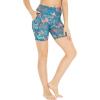 image:imageWomens Athletic Sportswear Bike Shorts with Pockets in Floral PatternsCrayon Palms Green