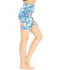 image:imageWomens Athletic Sportswear Bike Shorts with Pockets in Floral PatternsFirebird Blue White