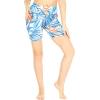 image:imageWomens Athletic Sportswear Bike Shorts with Pockets in Floral PatternsFirebird Blue White