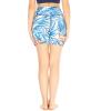 image:imageWomens Athletic Sportswear Bike Shorts with Pockets in Floral PatternsFirebird Blue White