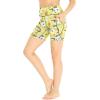 image:imageWomens Athletic Sportswear Bike Shorts with Pockets in Floral PatternsGarden Poppy Yellow