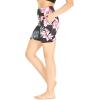 image:imageWomens Athletic Sportswear Bike Shorts with Pockets in Floral PatternsLotus and Orchid Black