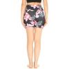image:imageWomens Athletic Sportswear Bike Shorts with Pockets in Floral PatternsLotus and Orchid Black