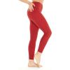 image:imageWomens Athletic Sportswear Leggings Pants in Solid ColorsRed
