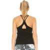 image:imageWomens Athletic Sportswear Padded Tank Top with Cross Back in Solid ColorsBlack