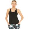 image:imageWomens Athletic Sportswear Padded Tank Top with Cross Back in Solid ColorsBlack