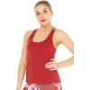 image:imageWomens Athletic Sportswear Padded Tank Top with Cross Back in Solid ColorsRed