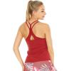 image:imageWomens Athletic Sportswear Padded Tank Top with Cross Back in Solid ColorsRed