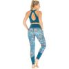 image:imageWomens Athletic Sportswear Solid Bra Top and Patterned Legging SetCrayon Palms Green
