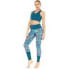 image:imageWomens Athletic Sportswear Solid Bra Top and Patterned Legging SetCrayon Palms Green