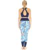 image:imageWomens Athletic Sportswear Solid Bra Top and Patterned Legging SetFirebird Blue White
