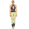 image:imageWomens Athletic Sportswear Solid Bra Top and Patterned Legging SetGarden Poppy Yellow